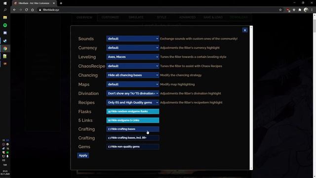 Path of Exile'da Filterblade.com ile Item Filter Düzenleme смотреть онлайн