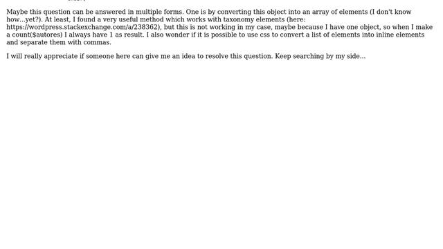 Wordpress: How can I convert a list of title-posts into a sequence of comma separated text? смотреть онлайн