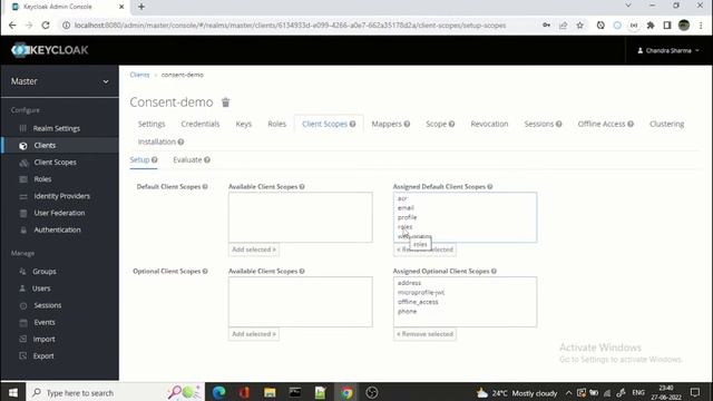 Keycloak Consent | OAuth 2.0 OpenID Connect User Consent
