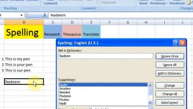 Lesson 81 The Spelling Microsoft Office Excel 2007 2010 free Educational video Training Tutorials i смотреть онлайн