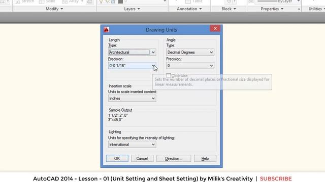AutoCAD 2014 Lesson 01 Unit Setting and Sheet Setting смотреть онлайн