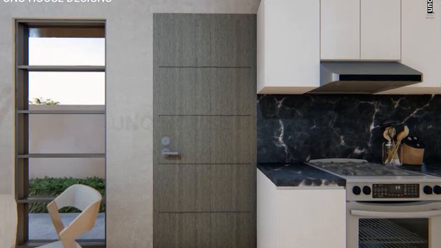 Modern House Design Idea (4x10 Meters) With Loft