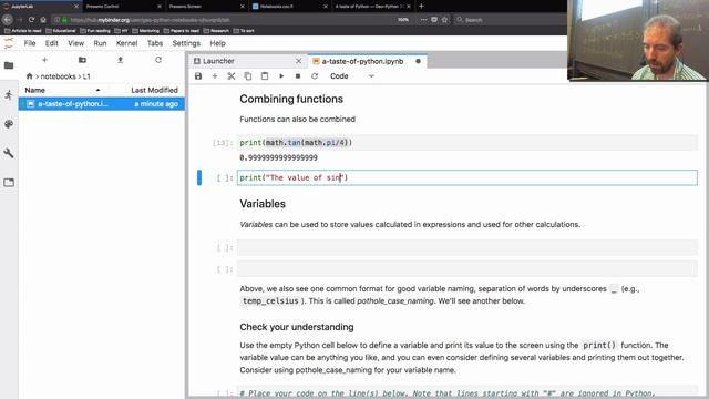 Geo-Python Lesson 1.2 - Course environment, a taste of Python смотреть онлайн