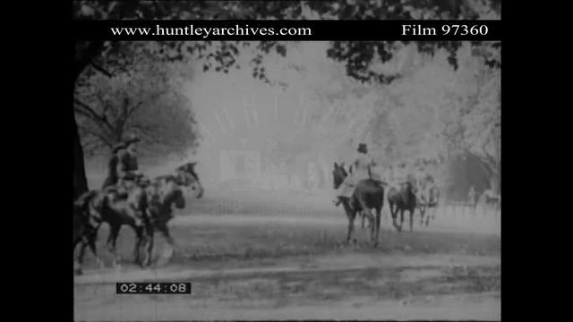 Riding in Rotten Row, 1920's. Archive film 97360 смотреть онлайн