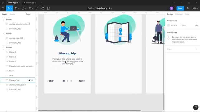 MOBILE APP ONBOARDING SCREEN | FIGMA TUTORIAL смотреть онлайн
