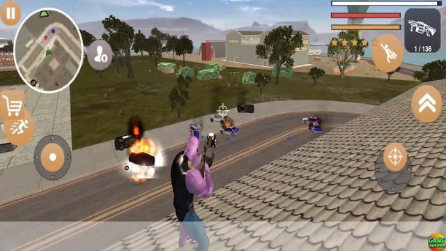 Thanos Flying Superhero Stickman Rope Hero 2 World Game смотреть онлайн