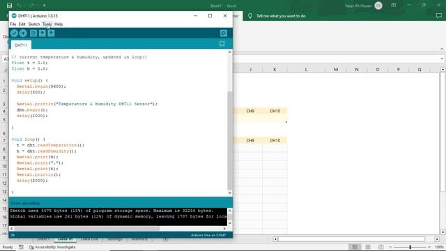 Data Streamer Excel Add-ins: Read Temperature and Humidity in Ms.Excel from Arduino Uno смотреть онлайн