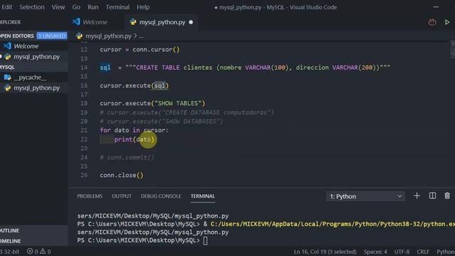 MySQL con Python - V3 - Crear tablas en MySQL смотреть онлайн