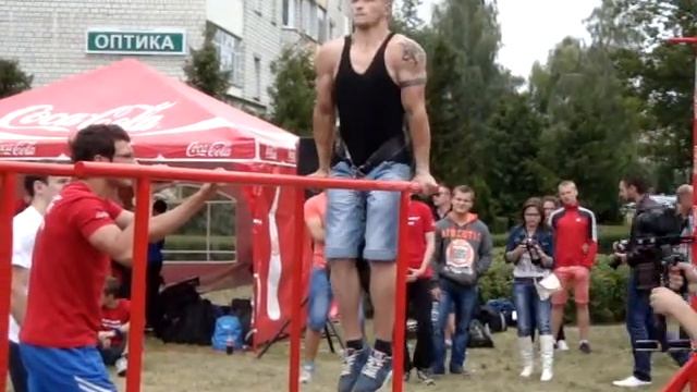 Сергей Жалейко 15 раз отжимания на брусьях +48 кг Street Workout Бобруйск 03 07 14 г смотреть онлайн