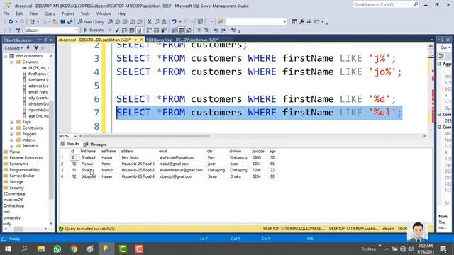 MS SQL Queries(Like Operator) Lecture 15(In Bangla)(বাংলা) смотреть онлайн