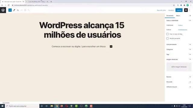 Como Criar Post no WordPress - Aula 10 смотреть онлайн