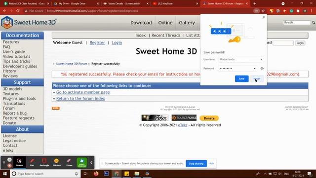 SweetHome3D (Registration and Log in Process) смотреть онлайн