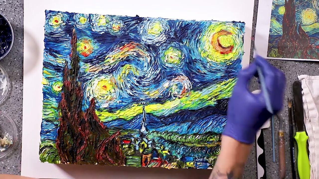 Рисуем ганашом по торту. Узнали, какая это картина? смотреть онлайн