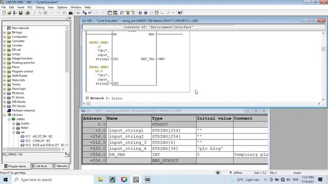 Siemens String Data Types | String Function | FC21 LEN | FC11 FIND | FC13 GE_STRNG | FC10 EQ_STRNG смотреть онлайн