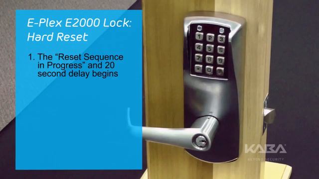 E-Plex 2000 Lock - Perform a Hard Reset when the Master Code is Unknown. (2012-Present Locks) смотреть онлайн