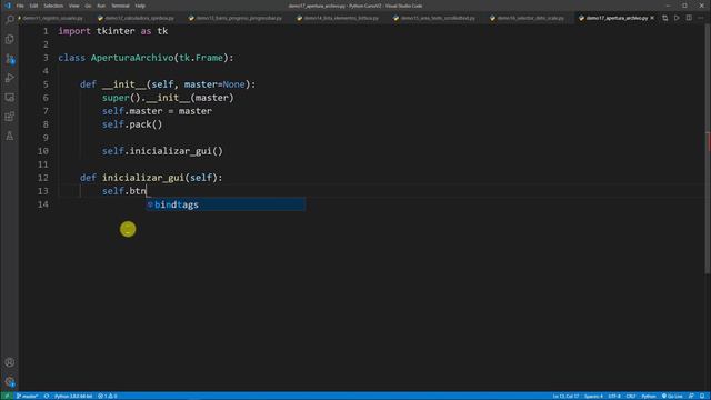 Python Curso V2: 638 1/2 Interfaz Gráfica Para Permitir La Selección De Un Archivo Y Leer Contenido