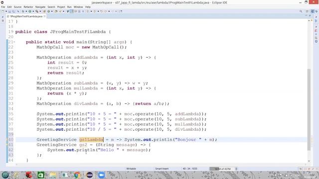 Java Zoom Lab 07: Functional Programming - FI, Lambda expressions and Functional Processing Streams смотреть онлайн