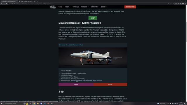 War Thunder - Upcoming Content - F-4J UK Phantom II, J-7D, & MiG-23ML (Pre-Order Bundles) смотреть онлайн