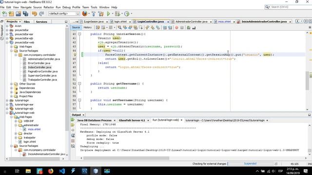 Tutorial Java Server Faces (Primefaces) Login con datos quemados Parte 3 смотреть онлайн
