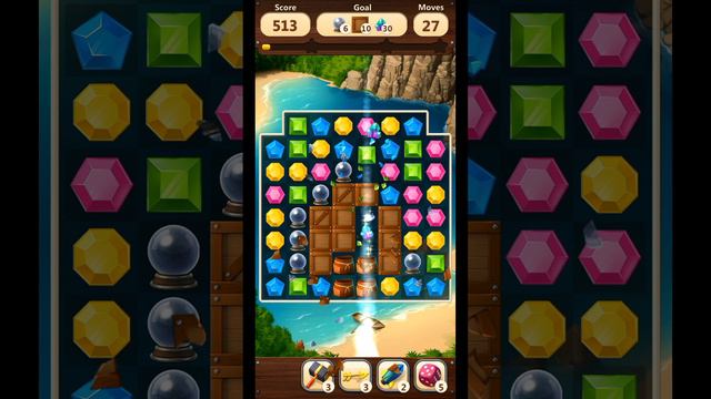 Jewels Planet (by Teskin Games) - free offline match 3 puzzle game for Android - gameplay. смотреть онлайн