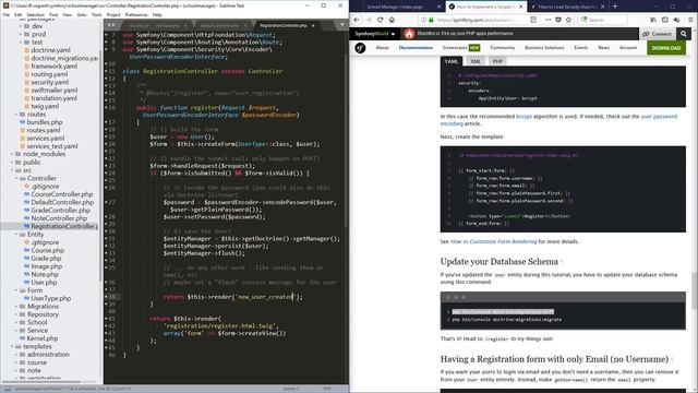 Symfony 4 : Création utilisateur avec les classes natifs de Symfony смотреть онлайн