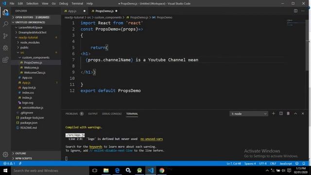 React JS with Hooks & Redux(Beginner's to Advanced) | Props in Functional Component | Part-6 смотреть онлайн