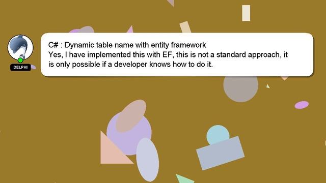 C# : Dynamic table name with entity framework смотреть онлайн