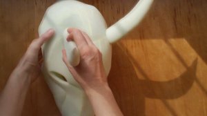 Как сделать маску Козы. Конструирование из поролона.