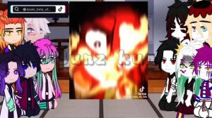[] ?❤️Hashira and Uppermoons + Muzan react to Tanjiro and Nezuko ❤️? [] Gacha club []