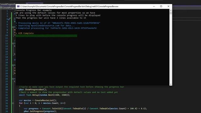 Console Progress Bar смотреть онлайн
