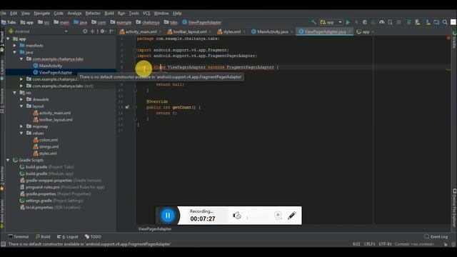 How to Create TabLayout in Android смотреть онлайн
