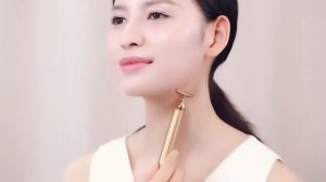 Массажер для лица xiaomi inface 24k gold, похудения, красоты кожи лица, импульсный и укрепляющий