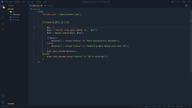 Delete Data API | PHP JSON API # 07 | Urdu & Hindi смотреть онлайн