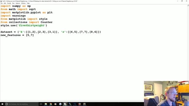 Creating Our K Nearest Neighbors Algorithm - Practical Machine Learning with Python p.16 смотреть онлайн
