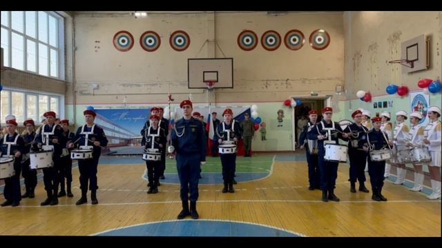 Ансамбль барабанщиц Училища Искусств и Ансамбль барабанщиков кадетских классов МЧС МАОУ «СОШ» 1 смотреть онлайн