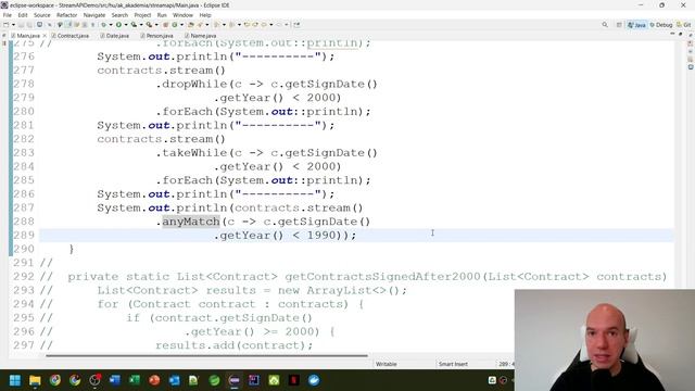dropWhile, takeWhile, anyMatch,allMatch,noneMatch - Java programozás kezdőknek Andrissal - 148. rés смотреть онлайн
