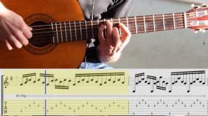 Этюд №5 Мауро Джулиани. "Ручеек". Ноты и Табы. Etud№5 Mauro Giuliani.notes/tabs