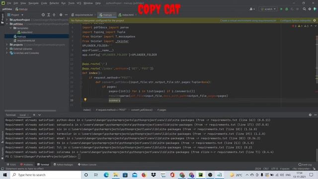 Pdf To Word Converter Python Flask Web application | Python | Flask | Pdf2Docx Conversion смотреть онлайн