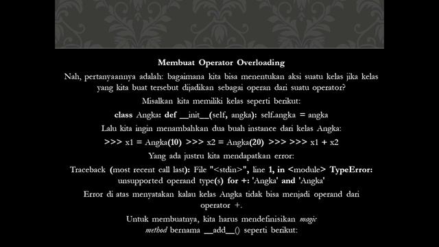Overloading part 1 - oop python ep.5 смотреть онлайн