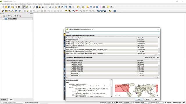 Converting CSV to a shapefile in QGIS смотреть онлайн
