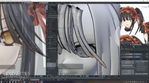 [BLENDER 2.79] Modeling Anime Hair Kurumi Tokisaki Timelapsed