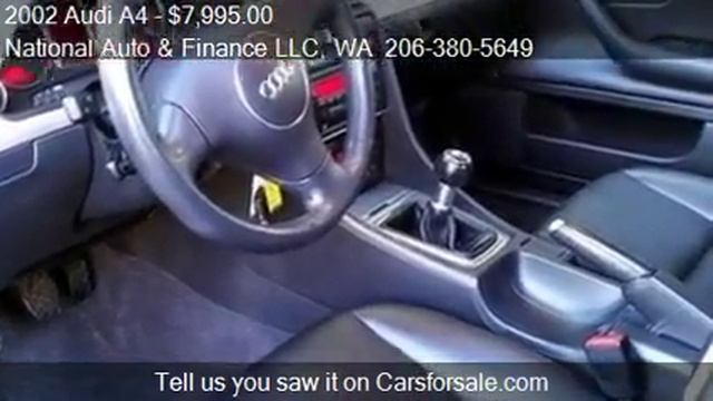 2002 Audi A4 1.8T quattro - for sale in Bothell , WA 98012 смотреть онлайн