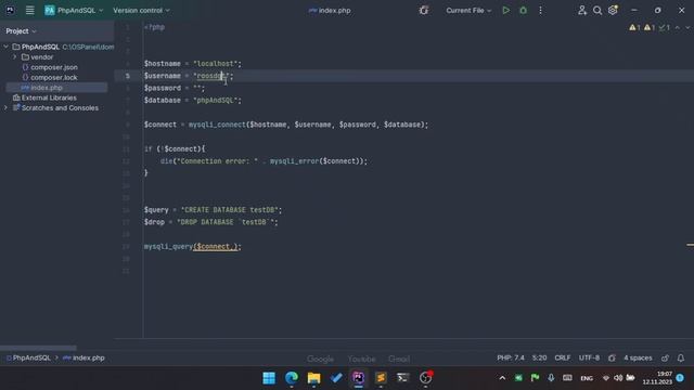 Урок 2. php + MySQL | Создание/удаление таблиц смотреть онлайн