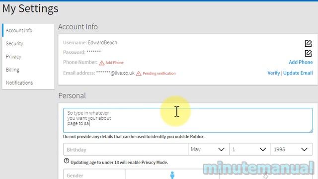 How To Change Your About On Roblox 2018 (QUICK & EASY) - Roblox Change Profile description 2018 смотреть онлайн