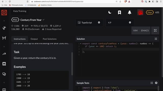 Codewars - Typescript - Century From Year смотреть онлайн