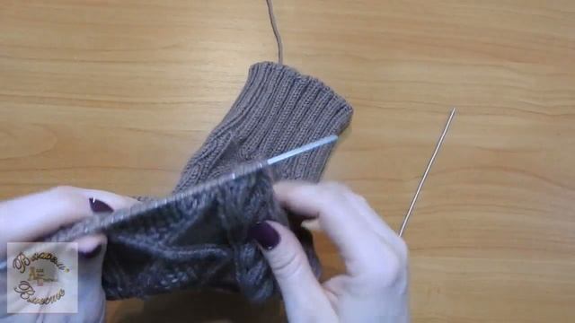 Носки с ромбами и косами на войлочной подошве (2 часть видео). смотреть онлайн