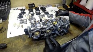 Переборка и синхронизация карбюраторов Honda CB 600 Hornet. околомота