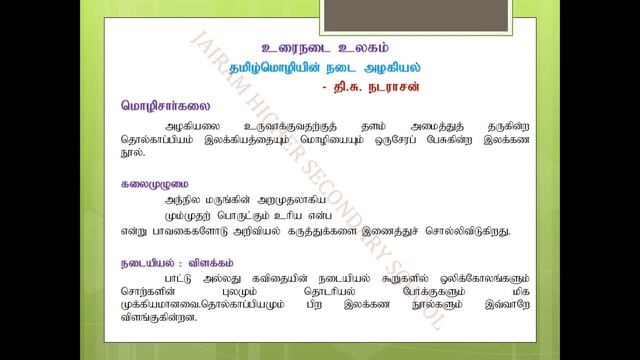 XII Std Tamil Unit 1 Part 3 смотреть онлайн