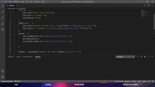 Real Time Weather GUI App - Python | Python Projects - #17 смотреть онлайн
