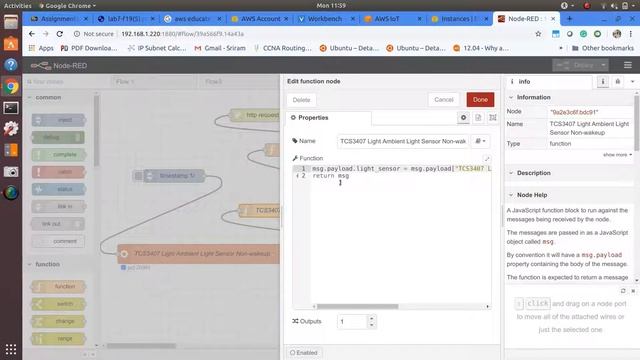 EE542 - Lab 7: Android Phone based IoT interactions with Node-Red and AWS IoT смотреть онлайн